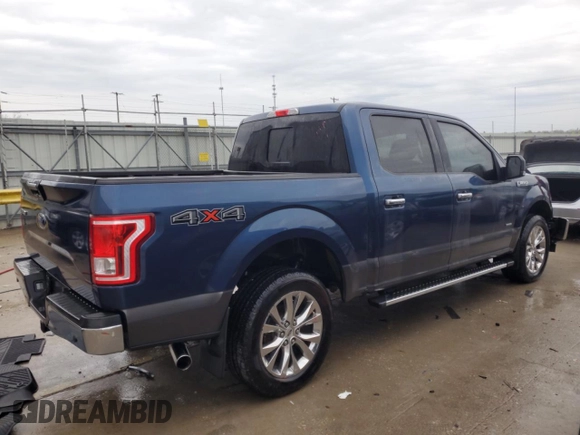 2017 Ford F-150 XL with VIN 1FTEW1EP2HFB80607, listed as a Copart auction lot 53311155 with 55,378 mi miles and Salvage title. Bid and sale history available at DreamBid. Image 3.