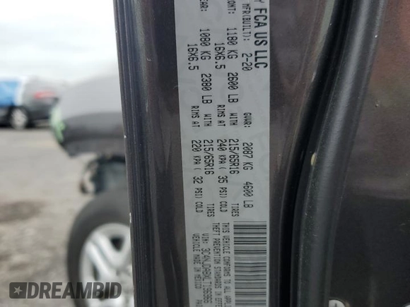 2020 Jeep Compass Sport with VIN 3C4NJDABXLT196966, listed as a Copart auction lot 61240865 with 61,148 mi miles and Salvage title. Bid and sale history available at DreamBid. Image 13.