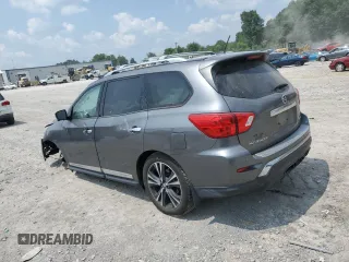 2018 Nissan Pathfinder Platinum with VIN 5N1DR2MM5JC642113, listed as a Copart auction lot 59634565 with 92,274 mi miles and Salvage title. Bid and sale history available at DreamBid. Image 2.