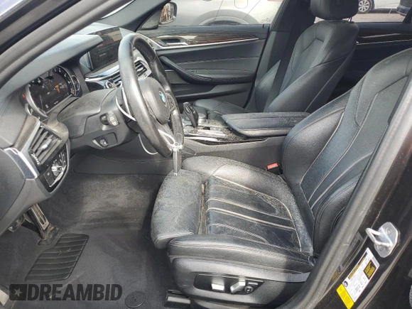 2017 BMW 5 Series 540i with VIN WBAJE5C37HG914805, listed as a Copart auction lot 50721455 with 56,668 mi miles and Salvage Title. Bid and sale history available at carsss.com. Image 7.