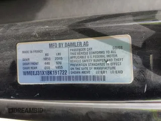 2008 Smart fortwo Pure z VIN WMEEJ31X18K191722, wystawiony jako IAAI lot #42138617 z przebiegiem 117 263 mil mil oraz . Historia ofert i sprzedaży dostępna na DreamBid. Obrazek 9.