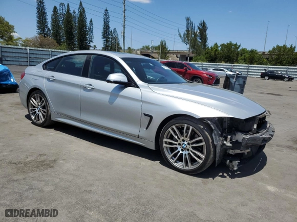 2017 BMW 4 Series 430i with VIN WBA4F7C52HG438227, listed as a Copart auction lot 52715085 with 87,686 mi miles and Salvage Title. Bid and sale history available at carsss.com. Image 4.