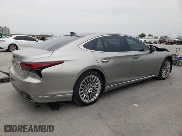 2024 Lexus LS 500 z VIN JTHD51FF8R5020127, wystawiony jako Copart lot #57173835 z przebiegiem 5 020 mil mil oraz Szkoda całkowita • Salvage title. Historia ofert i sprzedaży dostępna na DreamBid. Obrazek 3.