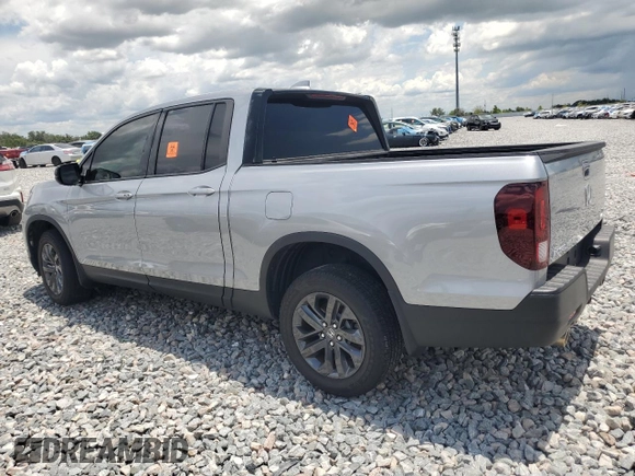 2023 Honda Ridgeline Sport with VIN 5FPYK3F16PB059443, listed as a Copart auction lot 62287345 with 25,612 mi miles and Non repairable. Bid and sale history available at DreamBid. Image 2.