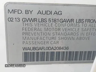 2013 Audi S4 Premium Plus z VIN WAUBGAFL0DA208436, wystawiony jako IAAI lot #42381847 z przebiegiem 133 090 mil mil oraz . Historia ofert i sprzedaży dostępna na DreamBid. Obrazek 9.