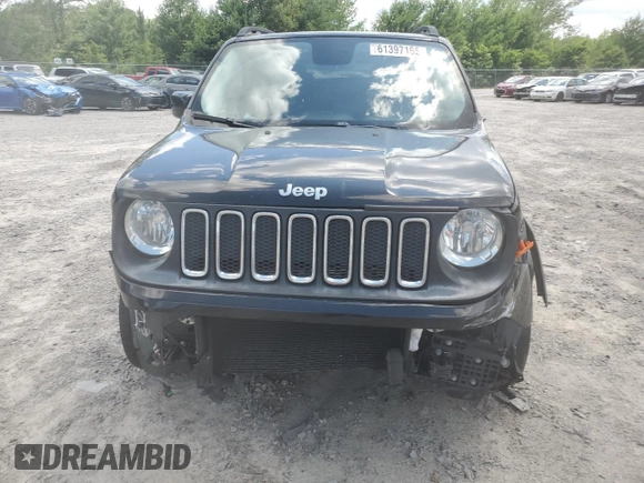2017 Jeep Renegade Latitude with VIN ZACCJBBB5HPE42766, listed as a Copart auction lot 61397165 with 98,441 mi miles and Salvage title. Bid and sale history available at DreamBid. Image 5.