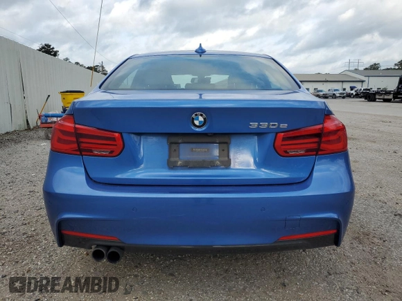 2018 BMW 3 Series 330e iPerformance with VIN WBA8E1C56JA177842, listed as a Copart auction lot 51521695 with 80,665 mi miles and Salvage Title. Bid and sale history available at carsss.com. Image 6.
