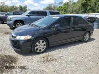 2010 Honda Civic LX with VIN 2HGFA1F52AH540836, listed as a Copart auction lot 55409495 with 117,035 mi miles and Salvage Title. Bid and sale history available at DreamBid. Image 1.