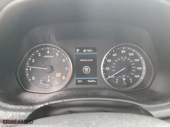 2019 Hyundai Elantra GT N Line with VIN KMHH55LC3KU106098, listed as a Copart auction lot 87466454 with 96,607 mi miles and Salvage Title. Bid and sale history available at carsss.com. Image 9.