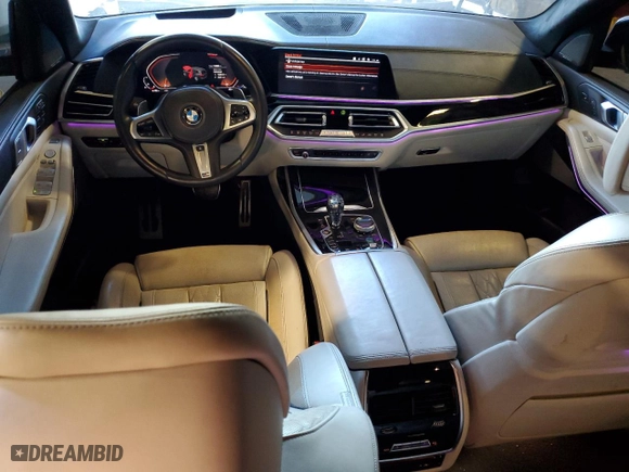2019 BMW X7 xDrive40i with VIN 5UXCW2C58KL081960, listed as a Copart auction lot 46774765 with 118,886 mi miles and Salvage Title. Bid and sale history available at carsss.com. Image 8.
