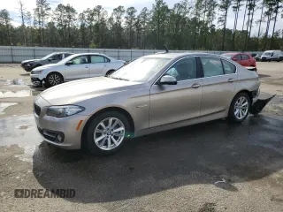 2015 BMW 5 Series 528i z VIN WBA5A5C52FD520349, wystawiony jako Copart lot #45208355 z przebiegiem 99 199 mil mil oraz Szkoda całkowita • Salvage title. Historia ofert i sprzedaży dostępna na DreamBid. Obrazek 1.