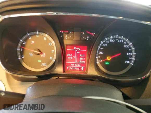 2014 GMC Terrain SLE with VIN 2GKALMEK0E6173792, listed as a Copart auction lot 45666165 with 43,169 mi miles and Salvage Title. Bid and sale history available at DreamBid. Image 9.