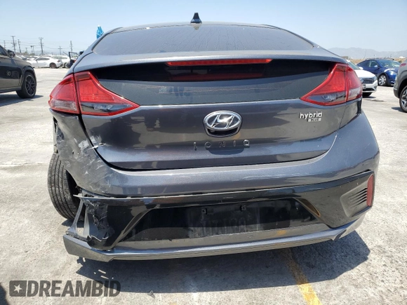 2019 Hyundai Ioniq Blue with VIN KMHC65LC7KU131433, listed as a Copart auction lot 57298275 with 86,779 mi miles and Salvage title. Bid and sale history available at DreamBid. Image 6.