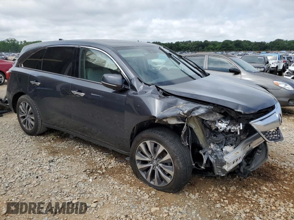 2015 Acura MDX Technology z VIN 5FRYD3H6XFB008603, wystawiony jako Copart lot #55854225 z przebiegiem Nie podano mil oraz Szkoda całkowita • Salvage title. Historia ofert i sprzedaży dostępna na DreamBid. Obrazek 4.