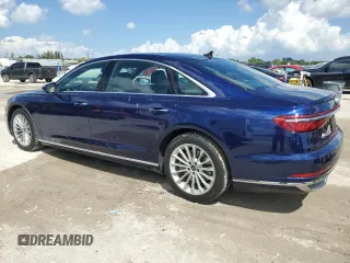 2021 Audi A8 with VIN WAU8DAF8XMN027495, listed as a Copart auction lot 50395145 with 19,508 mi miles and Salvage Title. Bid and sale history available at carsss.com. Image 2.
