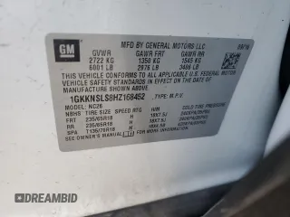 2017 GMC Acadia SLE with VIN 1GKKNSLS8HZ168452, listed as a Copart auction lot 49118035 with 65,258 mi miles and Clean Title. Bid and sale history available at carsss.com. Image 15.