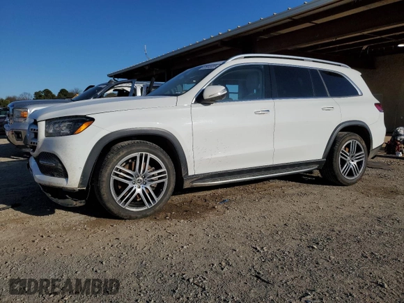 2020 Mercedes-Benz GLS 450 with VIN 4JGFF5KE2LA130256, listed as a Copart auction lot 47644455 with 91,785 mi miles and Salvage title. Bid and sale history available at DreamBid. Image 1.