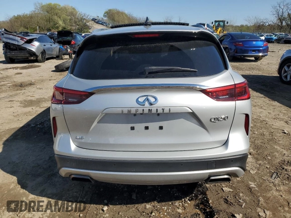 2020 Infiniti QX50 ESSENTIAL with VIN 3PCAJ5M30LF121247, listed as a Copart auction lot 82898404 with 63,177 mi miles and Salvage Title. Bid and sale history available at carsss.com. Image 6.