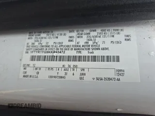 2019 Ford Transit with VIN 1FTYR1YG9KKB43472, listed as a IAAI auction lot 42624630 with 149,813 mi miles and . Bid and sale history available at DreamBid. Image 20.