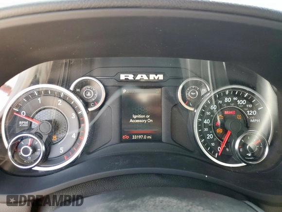 2024 Ram 2500 Big Horn with VIN 3C6UR5DL3RG119413, listed as a Copart auction lot 62002235 with 33,197 mi miles and Salvage title. Bid and sale history available at DreamBid. Image 9.