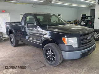 2014 Ford F-150 XL with VIN 1FTMF1EM5EFA86587, listed as a Copart auction lot 64393115 with 165,549 mi miles and Clean title. Bid and sale history available at DreamBid. Image 1.