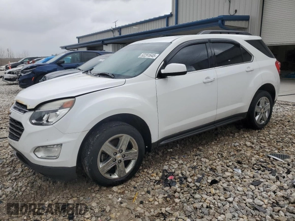 2016 Chevrolet Equinox LT with VIN 2GNFLFEK3G6244894, listed as a Copart auction lot 52291645 with 0 mi miles and Clean Title. Bid and sale history available at carsss.com. Image 1.