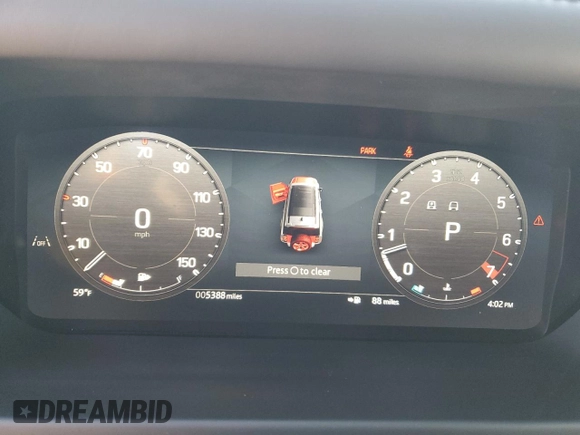 2024 Land Rover Defender X-Dynamic SE with VIN SALE2FEU5R2287683, listed as a Copart auction lot 81938634 with 5,388 mi miles and Salvage title. Bid and sale history available at DreamBid. Image 9.