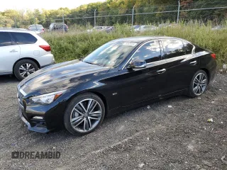 2017 Infiniti Q50 3.0t Premium with VIN JN1EV7AR9HM837088, listed as a Copart auction lot 76068604 with 109,809 mi miles and Salvage Title. Bid and sale history available at carsss.com. Image 1.