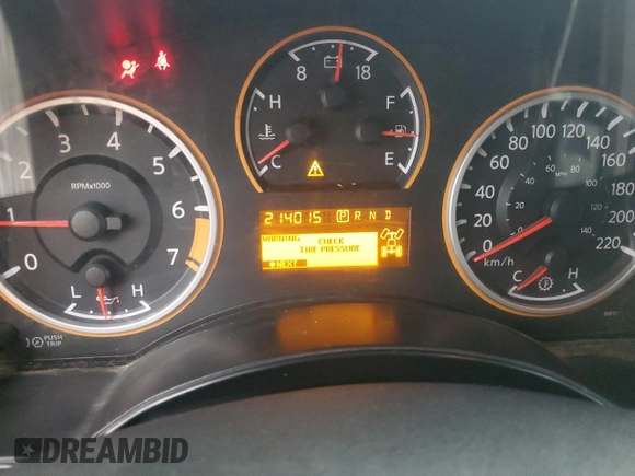 2011 Nissan Titan PRO-4X with VIN 1N6AA0CC2BN324013, listed as a Copart auction lot 75805094 with 214,015 mi miles and Clean Title. Bid and sale history available at carsss.com. Image 9.