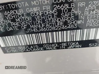 2008 Lexus ES 330 z VIN JTHBJ46G282246483, wystawiony jako IAAI lot #42516615 z przebiegiem 168 016 mil mil oraz . Historia ofert i sprzedaży dostępna na DreamBid. Obrazek 9.