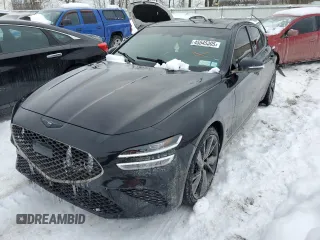 2023 Genesis G70 3.3T with VIN KMTG54TE5PU122081, listed as a Copart auction lot 45545305 with 17,674 mi miles and Salvage Title. Bid and sale history available at carsss.com. Image 1.