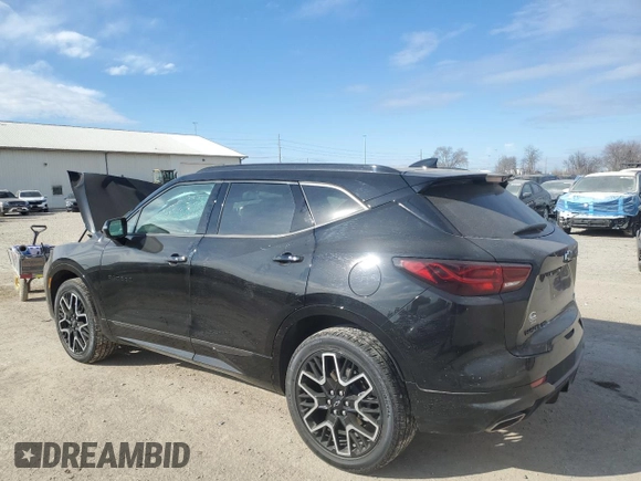 2025 Chevrolet Blazer RS with VIN 3GNKBKRS2SS102230, listed as a Copart auction lot 43135005 with 9,194 mi miles and Salvage title. Bid and sale history available at DreamBid. Image 2.