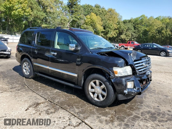 2004 Infiniti QX56 with VIN 5N3AA08C14N807476, listed as a Copart auction lot 75938334 with 200,675 mi miles and Salvage Title. Bid and sale history available at carsss.com. Image 4.
