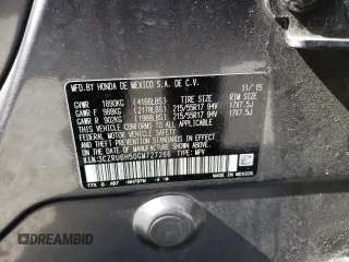 2016 Honda HR-V EX with VIN 3CZRU6H50GM727266, listed as a Copart auction lot 48532475 with 87,445 mi miles and Salvage Title. Bid and sale history available at carsss.com. Image 14.