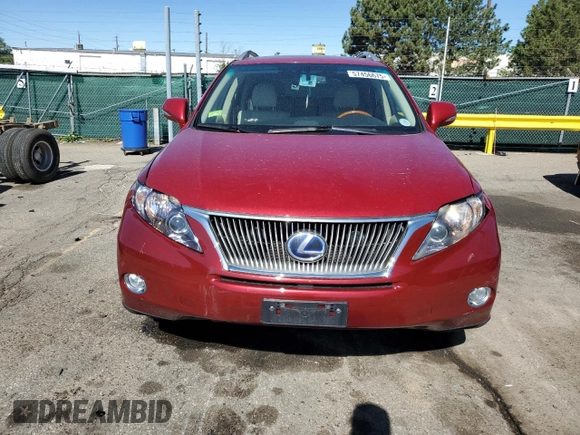 2012 Lexus RX 450h with VIN JTJBC1BA6C2429676, listed as a Copart auction lot 57456675 with 129,737 mi miles and Salvage title. Bid and sale history available at DreamBid. Image 5.