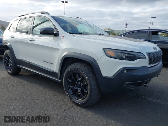 2019 Jeep Cherokee Trailhawk with VIN 1C4PJMBX0KD227083, listed as a IAAI auction lot 42120076 with 118,431 mi miles and . Bid and sale history available at DreamBid. Image 1.