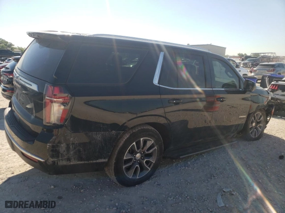 2023 Chevrolet Tahoe LS with VIN 1GNSCMKD5PR282527, listed as a Copart auction lot 70961074 with 14,132 mi miles and Salvage Title. Bid and sale history available at carsss.com. Image 3.