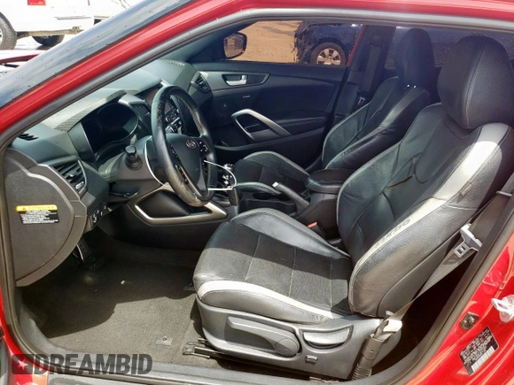 2016 Hyundai Veloster Turbo with VIN KMHTC6AE1GU273481, listed as a Copart auction lot 59571615 with 117,232 mi miles and Salvage title. Bid and sale history available at DreamBid. Image 7.