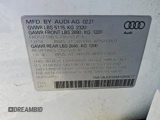 2021 Audi Q3 Premium with VIN WA1AUCF34M1090677, listed as a Copart auction lot 56111815 with 93,573 mi miles and Clean title. Bid and sale history available at DreamBid. Image 13.