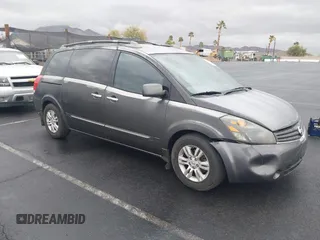 2008 Nissan Quest S with VIN 5N1BV28U98N121410, listed as a IAAI auction lot 41563570 with 139,883 mi miles. Bid and sale history available at carsss.com. Image 1.