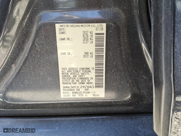 2018 Nissan Altima 2.5 S with VIN 1N4AL3AP1JC297665, listed as a Copart auction lot 82001794 with 98,789 mi miles and Clean Title. Bid and sale history available at carsss.com. Image 13.
