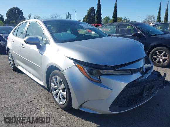 2020 Toyota Corolla LE with VIN JTDEPRAE5LJ065182, listed as a IAAI auction lot 41799613 with 53,193 mi miles. Bid and sale history available at carsss.com. Image 1.