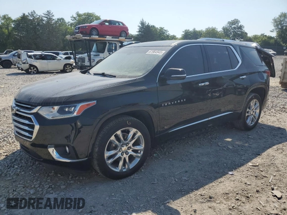 2018 Chevrolet Traverse High Country z VIN 1GNEVKKW6JJ110672, wystawiony jako Copart lot #61964945 z przebiegiem 86 983 mil mil oraz Szkoda całkowita • Salvage title. Historia ofert i sprzedaży dostępna na DreamBid. Obrazek 1.
