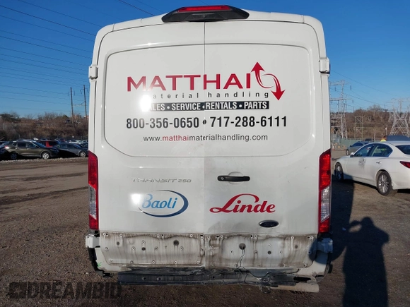 2021 Ford Transit Cargo with VIN 1FTBR1C82MKA66713, listed as a IAAI auction lot 41479187 with 50,415 mi miles and . Bid and sale history available at DreamBid. Image 17.