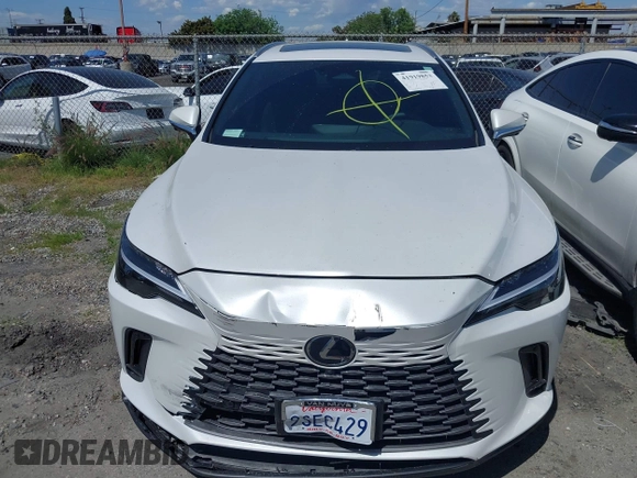 2025 Lexus RX with VIN 2T2BBMCA2SC072336, listed as a IAAI auction lot 41919853 with 1,266 mi miles. Bid and sale history available at carsss.com. Image 13.