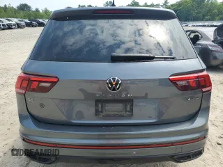 2022 Volkswagen Tiguan SE R-Line Black with VIN 3VV8B7AX0NM091052, listed as a Copart auction lot 60020515 with 46,687 mi miles and Salvage title. Bid and sale history available at DreamBid. Image 6.