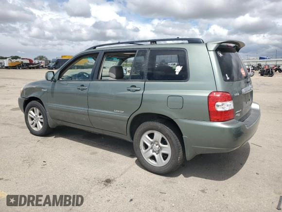 2007 Toyota Highlander w/3rd Row z VIN JTEEW21A970039487, wystawiony jako Copart lot #56884145 z przebiegiem Nie podano mil oraz Szkoda całkowita • Salvage title. Historia ofert i sprzedaży dostępna na DreamBid. Obrazek 2.