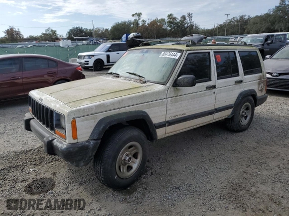 1998 Jeep Cherokee Sport with VIN 1J4FT68S8WL101900, listed as a Copart auction lot 86476444 with 0 mi miles and Salvage Title. Bid and sale history available at carsss.com. Image 1.