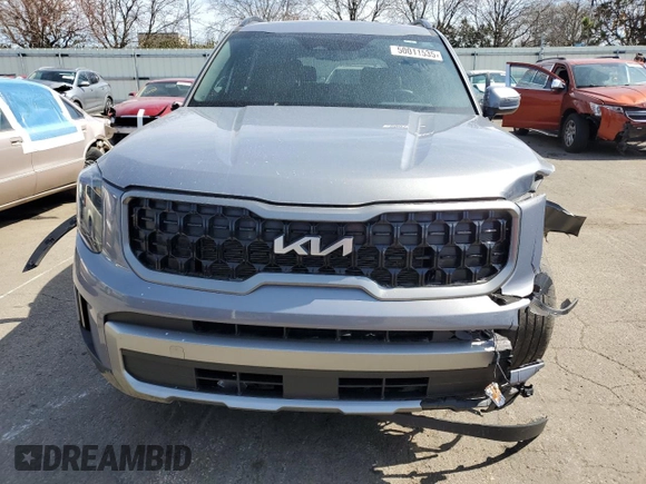 2023 Kia Telluride EX X-Line with VIN 5XYP3DGC0PG339164, listed as a Copart auction lot 50011535 with 40,154 mi miles and Salvage title. Bid and sale history available at DreamBid. Image 5.
