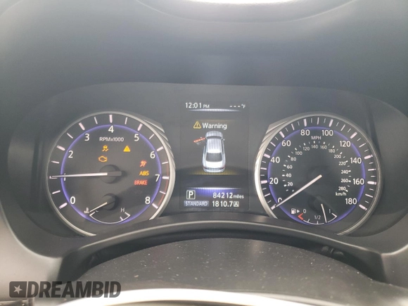 2017 Infiniti Q50 2.0t Sport with VIN JN1CV7AR2HM680236, listed as a Copart auction lot 71917884 with 84,212 mi miles and Salvage Title. Bid and sale history available at carsss.com. Image 9.